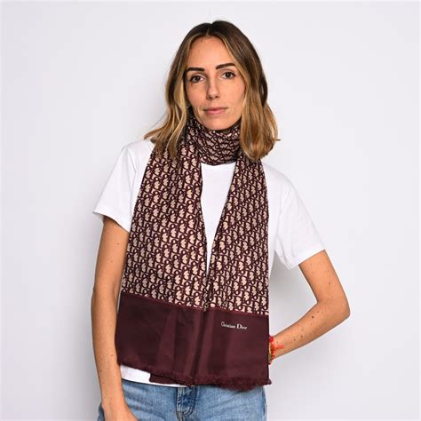 Foulard bordeaux DIOR pour Femme 